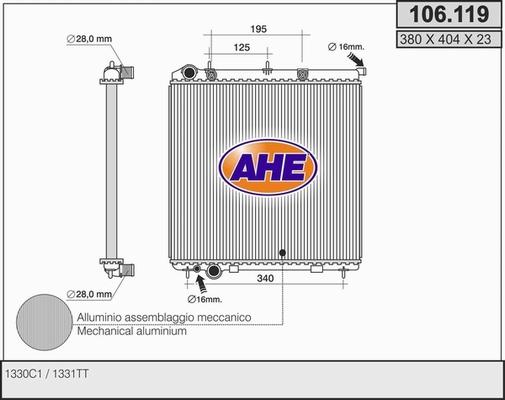 AHE 106.119 - Radiators, Motora dzesēšanas sistēma ps1.lv