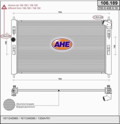 AHE 106.189 - Radiators, Motora dzesēšanas sistēma ps1.lv