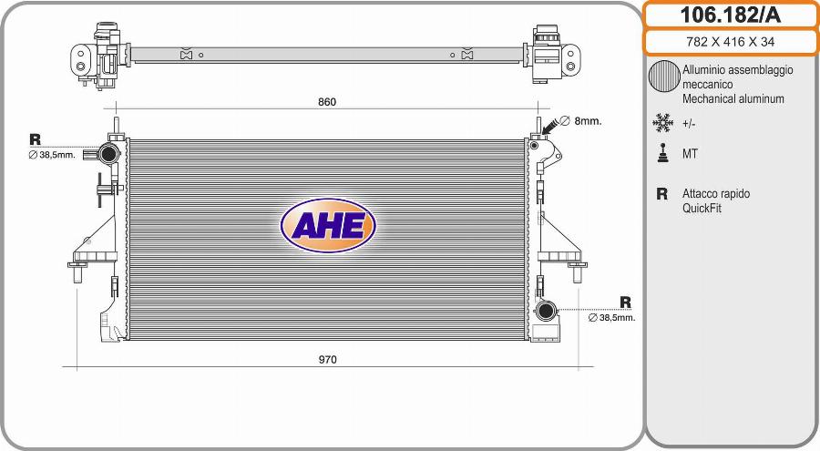 AHE 106.182/A - Radiators, Motora dzesēšanas sistēma ps1.lv