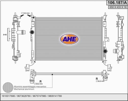 AHE 106.187/A - Radiators, Motora dzesēšanas sistēma ps1.lv