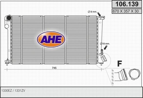 AHE 106.139 - Radiators, Motora dzesēšanas sistēma ps1.lv