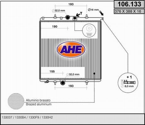 AHE 106.133 - Radiators, Motora dzesēšanas sistēma ps1.lv