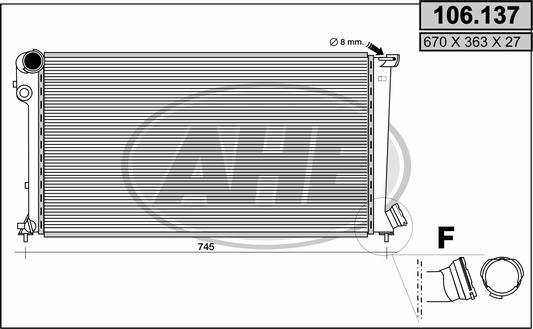 AHE 106.137 - Radiators, Motora dzesēšanas sistēma ps1.lv