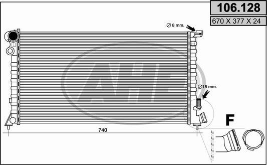 AHE 106.128 - Radiators, Motora dzesēšanas sistēma ps1.lv