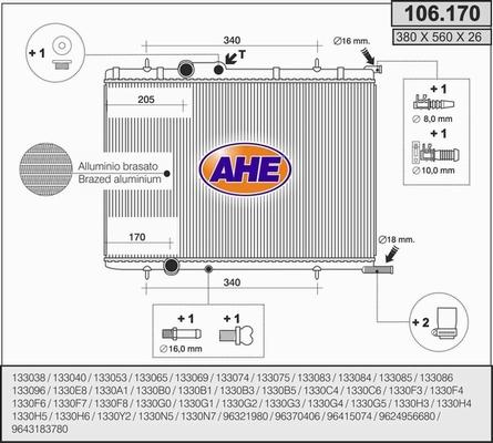 AHE 106.170 - Radiators, Motora dzesēšanas sistēma ps1.lv