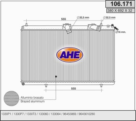 AHE 106.171 - Radiators, Motora dzesēšanas sistēma ps1.lv