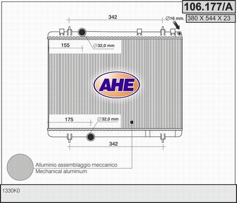 AHE 106.177/A - Radiators, Motora dzesēšanas sistēma ps1.lv