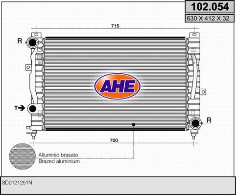 AHE 102.054 - Radiators, Motora dzesēšanas sistēma ps1.lv