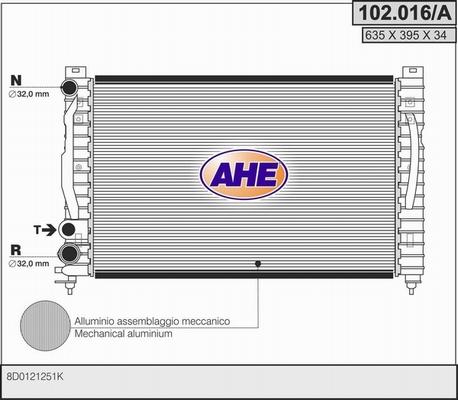 AHE 102.016/A - Radiators, Motora dzesēšanas sistēma ps1.lv