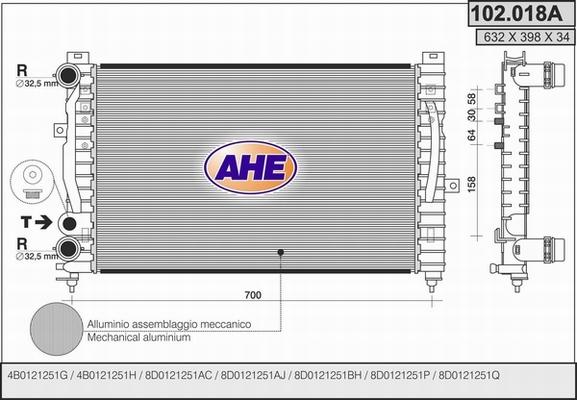 AHE 102.018/A - Radiators, Motora dzesēšanas sistēma ps1.lv