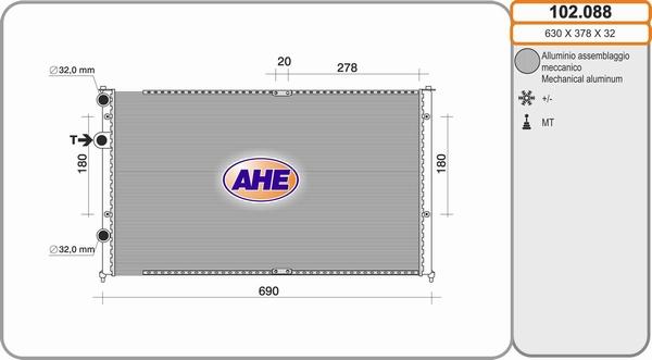 AHE 102.088 - Radiators, Motora dzesēšanas sistēma ps1.lv