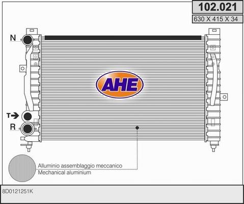 AHE 102.021 - Radiators, Motora dzesēšanas sistēma ps1.lv