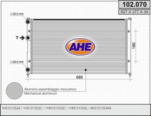 AHE 102.070 - Radiators, Motora dzesēšanas sistēma ps1.lv