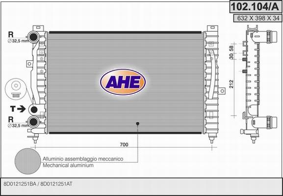 AHE 102.104/A - Radiators, Motora dzesēšanas sistēma ps1.lv