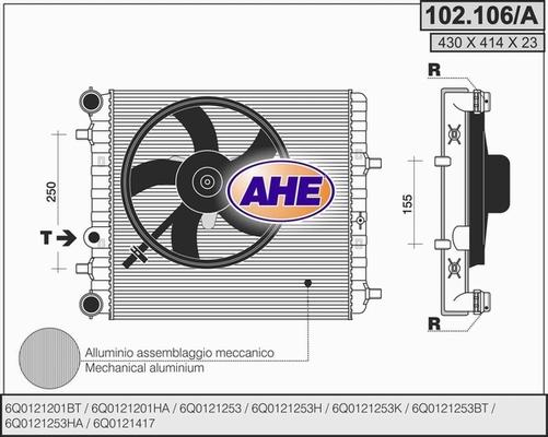 AHE 102.106/A - Radiators, Motora dzesēšanas sistēma ps1.lv