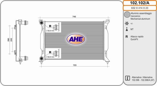 AHE 102.102/A - Radiators, Motora dzesēšanas sistēma ps1.lv