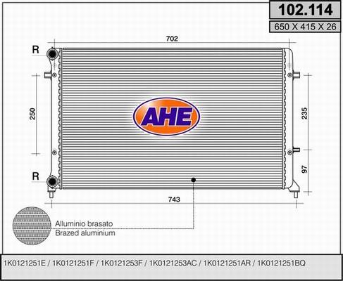 AHE 102.114 - Radiators, Motora dzesēšanas sistēma ps1.lv