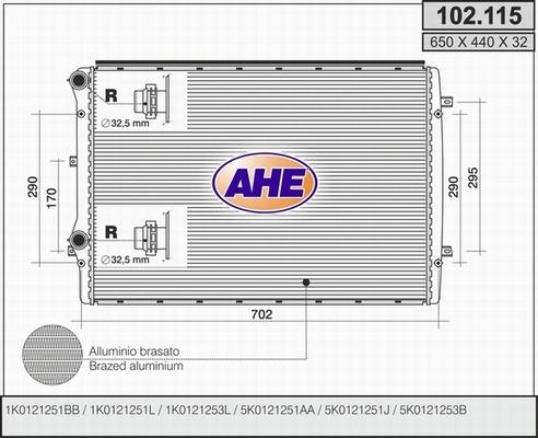 AHE 102.115 - Radiators, Motora dzesēšanas sistēma ps1.lv