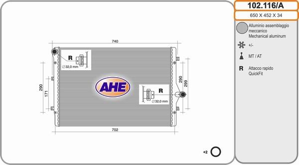 AHE 102.116/A - Radiators, Motora dzesēšanas sistēma ps1.lv