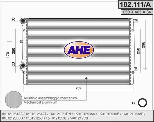 AHE 102.111/A - Radiators, Motora dzesēšanas sistēma ps1.lv