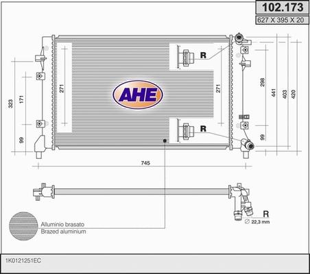 AHE 102.173 - Radiators, Motora dzesēšanas sistēma ps1.lv