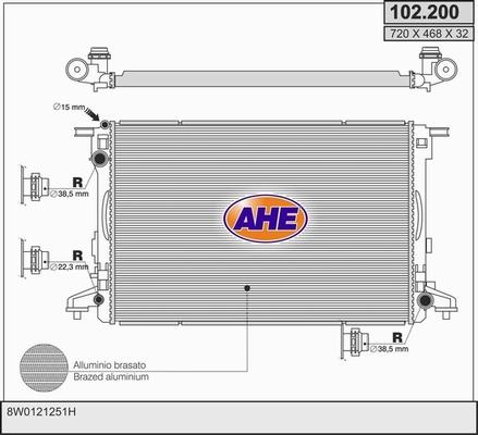 AHE 102.200 - Radiators, Motora dzesēšanas sistēma ps1.lv
