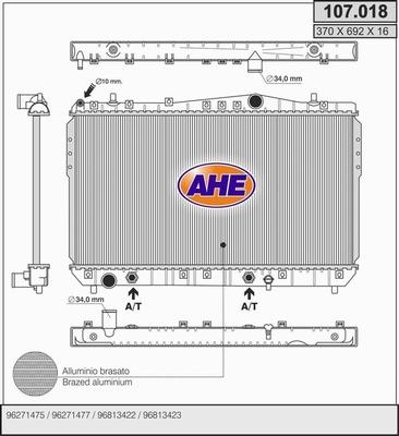 AHE 107.018 - Radiators, Motora dzesēšanas sistēma ps1.lv