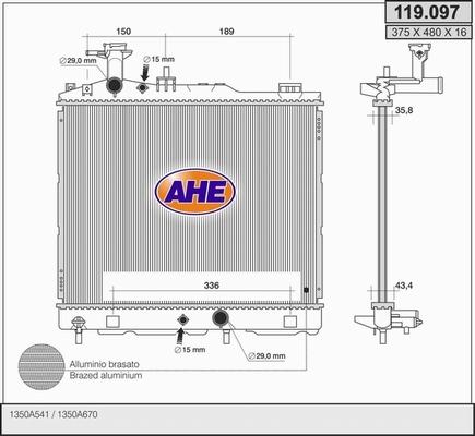 AHE 119.097 - Radiators, Motora dzesēšanas sistēma ps1.lv