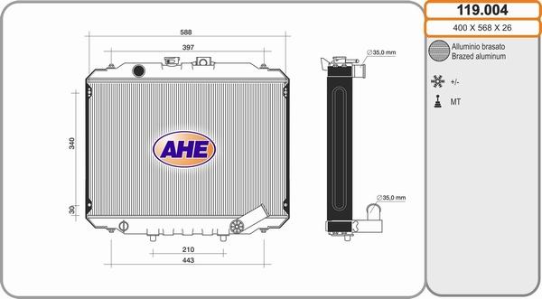 AHE 119.004 - Radiators, Motora dzesēšanas sistēma ps1.lv