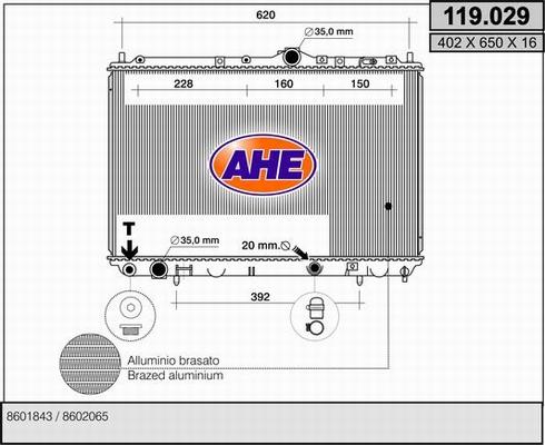 AHE 119.029 - Radiators, Motora dzesēšanas sistēma ps1.lv