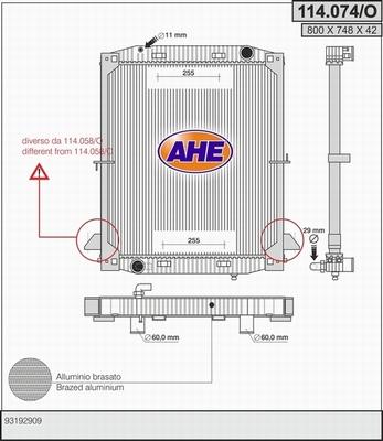 AHE 114.074/O - Radiators, Motora dzesēšanas sistēma ps1.lv