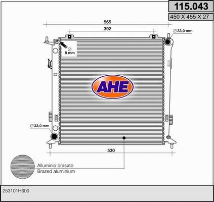 AHE 115.043 - Radiators, Motora dzesēšanas sistēma ps1.lv