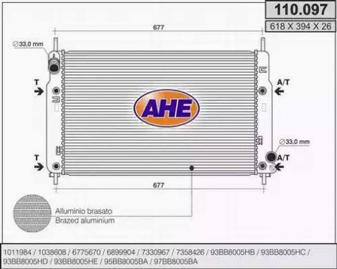 AHE 110.097 - Radiators, Motora dzesēšanas sistēma ps1.lv