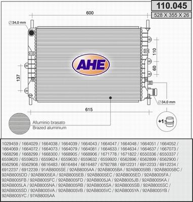 AHE 110.045 - Radiators, Motora dzesēšanas sistēma ps1.lv