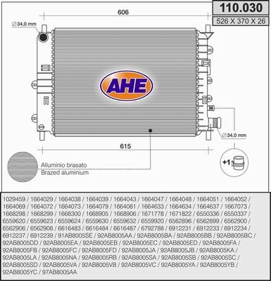 AHE 110.030 - Radiators, Motora dzesēšanas sistēma ps1.lv