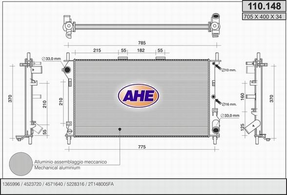 AHE 110.148 - Radiators, Motora dzesēšanas sistēma ps1.lv