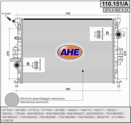 AHE 110.151/A - Radiators, Motora dzesēšanas sistēma ps1.lv