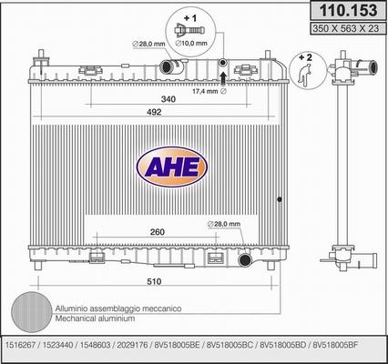 AHE 110.153 - Radiators, Motora dzesēšanas sistēma ps1.lv