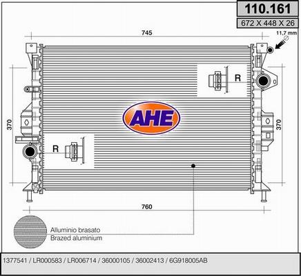 AHE 110.161 - Radiators, Motora dzesēšanas sistēma ps1.lv