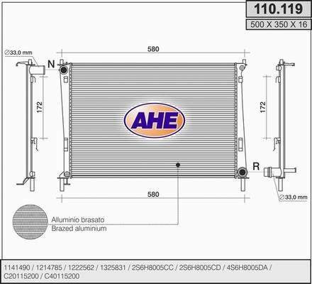 AHE 110.119 - Radiators, Motora dzesēšanas sistēma ps1.lv