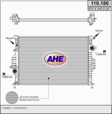 AHE 110.180 - Radiators, Motora dzesēšanas sistēma ps1.lv