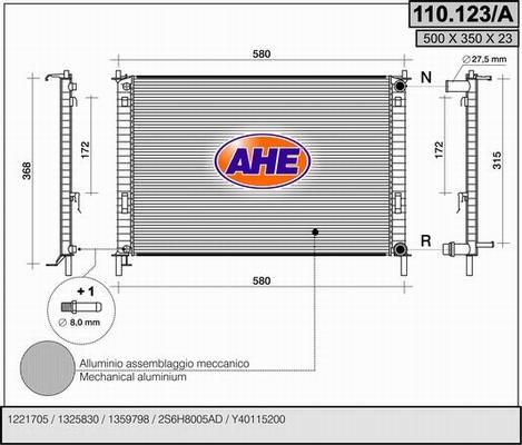 AHE 110.123/A - Radiators, Motora dzesēšanas sistēma ps1.lv