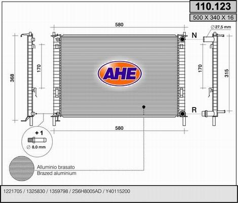 AHE 110.123 - Radiators, Motora dzesēšanas sistēma ps1.lv