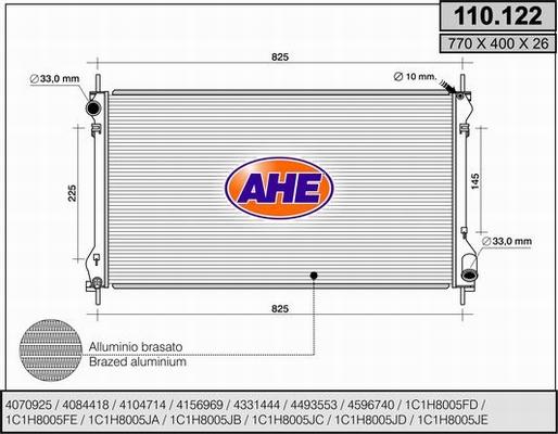 AHE 110.122 - Radiators, Motora dzesēšanas sistēma ps1.lv