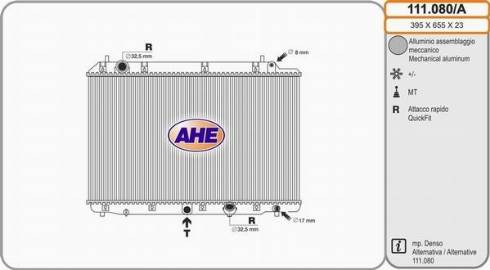 AHE 111.080/A - Radiators, Motora dzesēšanas sistēma ps1.lv