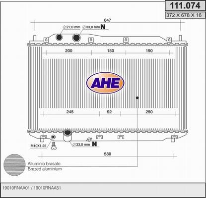 AHE 111.074 - Radiators, Motora dzesēšanas sistēma ps1.lv