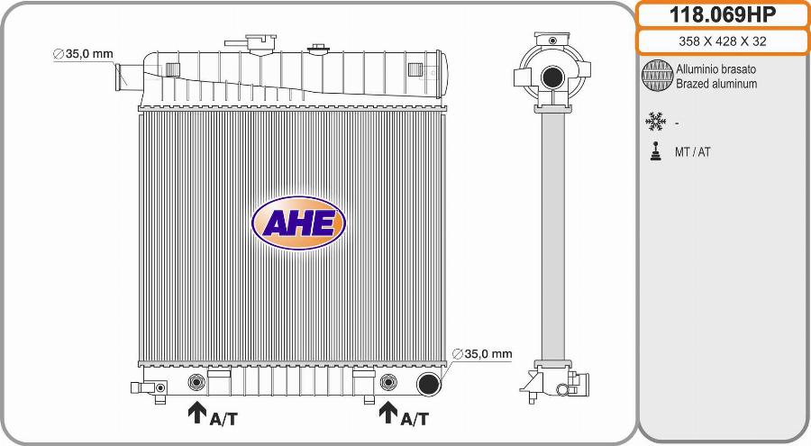 AHE 118.069HP - Radiators, Motora dzesēšanas sistēma ps1.lv