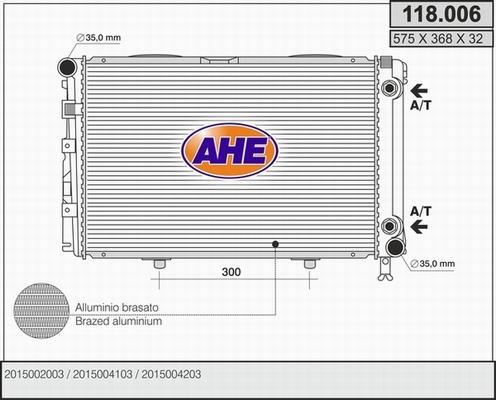 AHE 118.006 - Radiators, Motora dzesēšanas sistēma ps1.lv