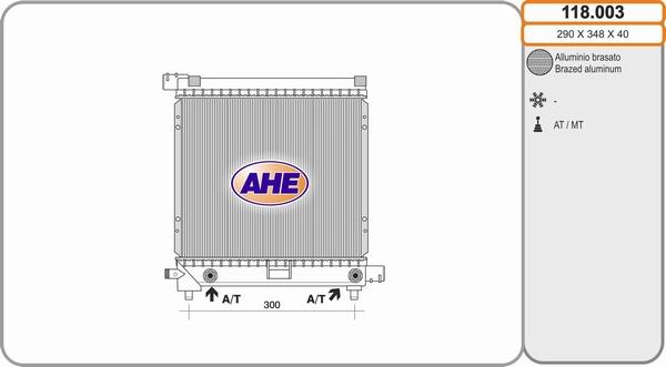 AHE 118.003 - Radiators, Motora dzesēšanas sistēma ps1.lv