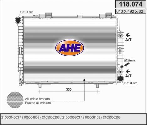 AHE 118.074 - Radiators, Motora dzesēšanas sistēma ps1.lv